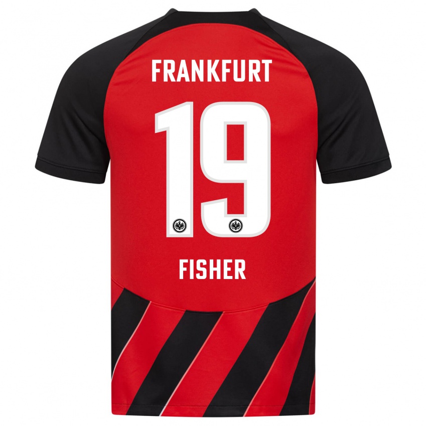 Niño Camiseta Ben-Luca Fisher #19 Negro Rojo 1ª Equipación 2023/24 La Camisa México