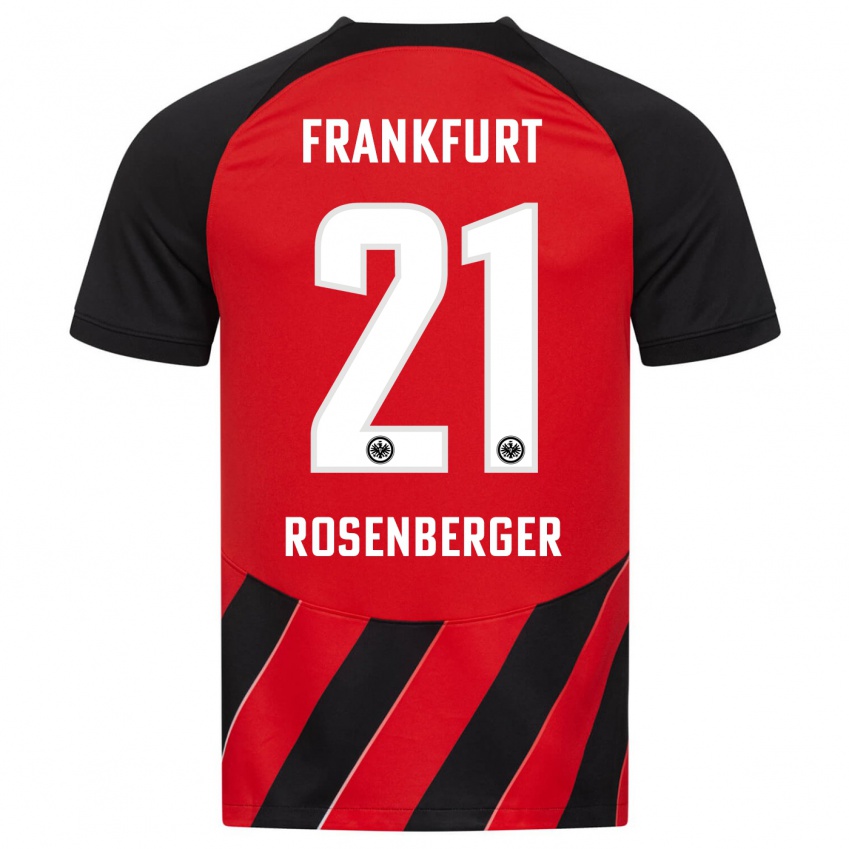 Niño Camiseta Robin Rosenberger #21 Negro Rojo 1ª Equipación 2023/24 La Camisa México