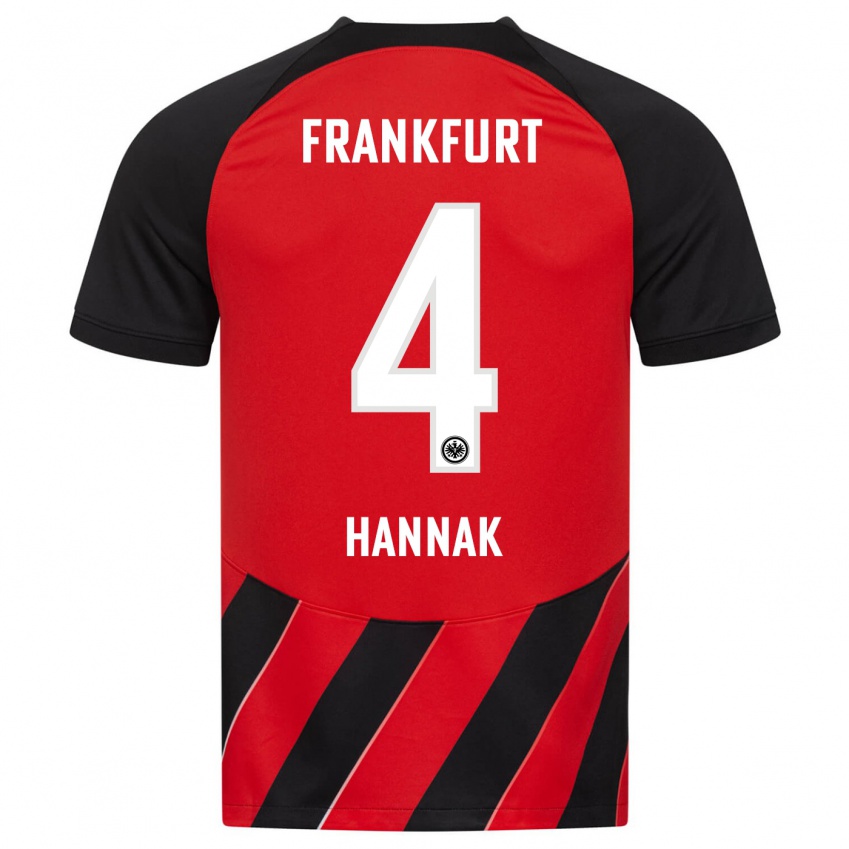 Niño Camiseta Tim Hannak #4 Negro Rojo 1ª Equipación 2023/24 La Camisa México