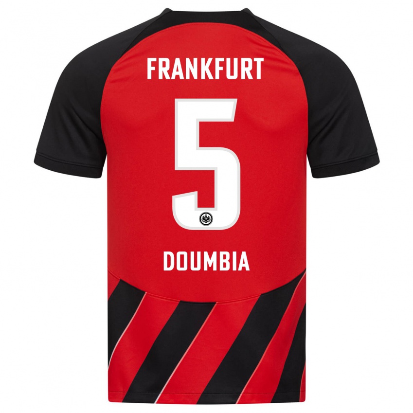 Niño Camiseta Fousseny Doumbia #5 Negro Rojo 1ª Equipación 2023/24 La Camisa México