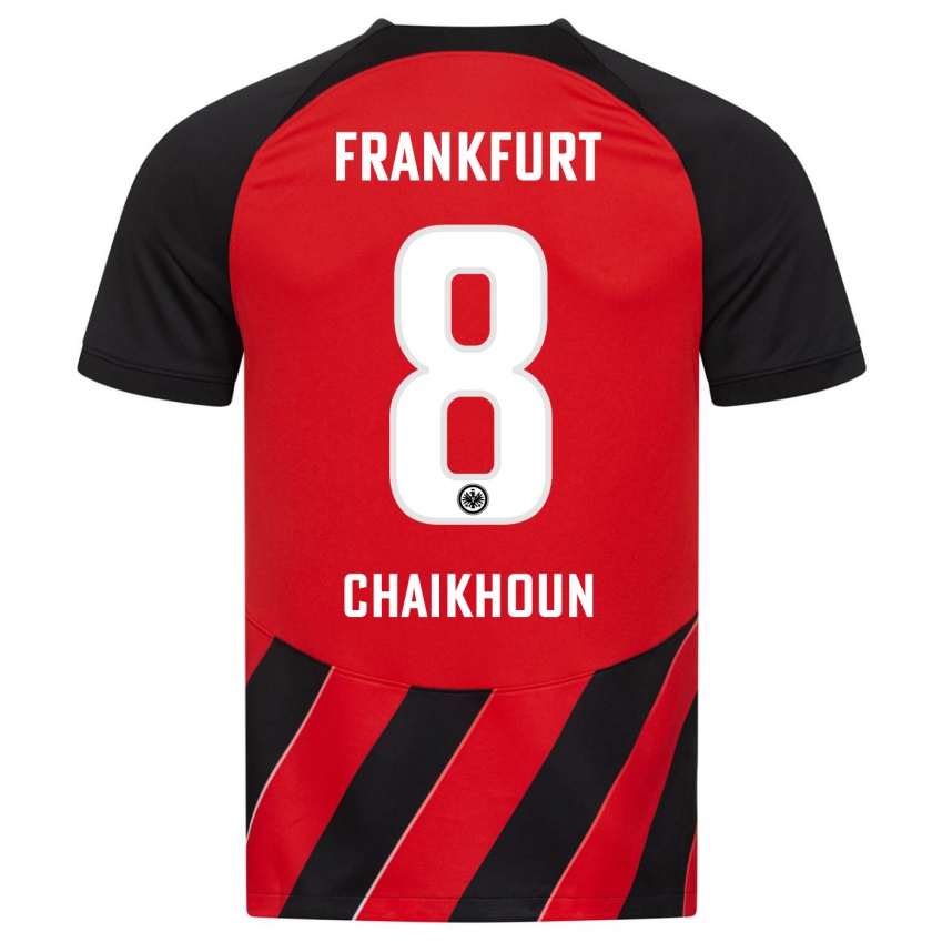 Niño Camiseta Ayoub Chaikhoun #8 Negro Rojo 1ª Equipación 2023/24 La Camisa México