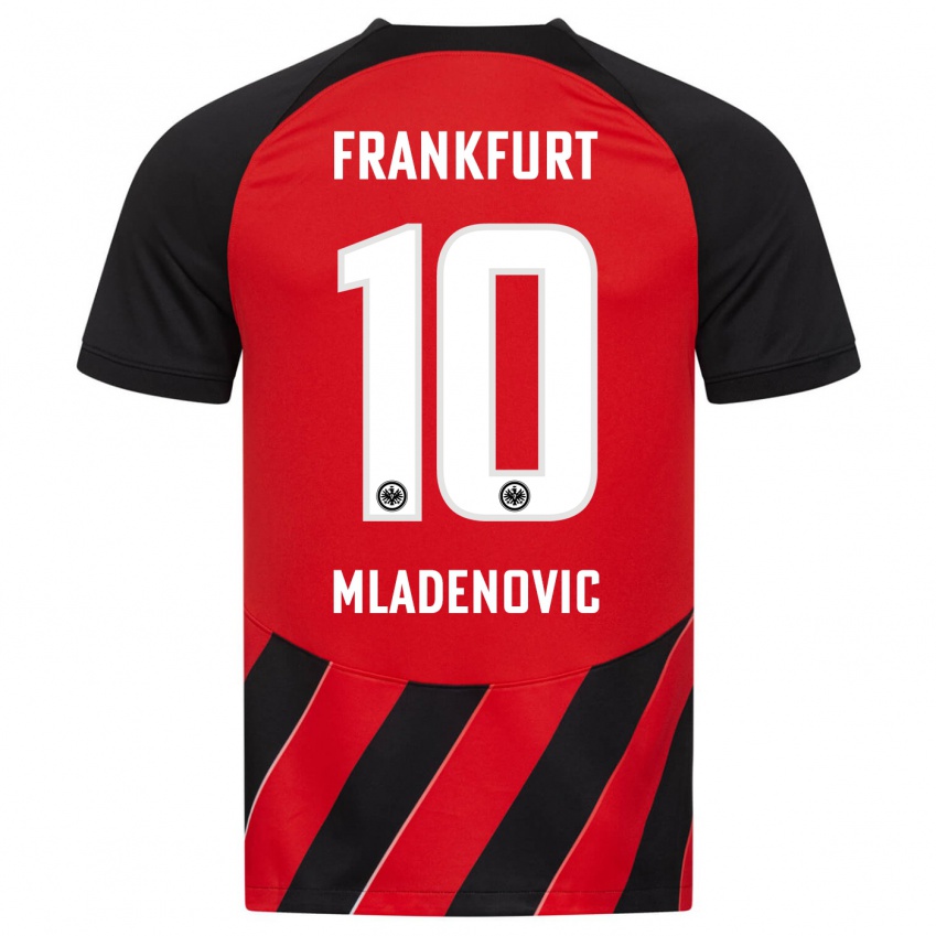 Niño Camiseta Marko Mladenovic #10 Negro Rojo 1ª Equipación 2023/24 La Camisa México