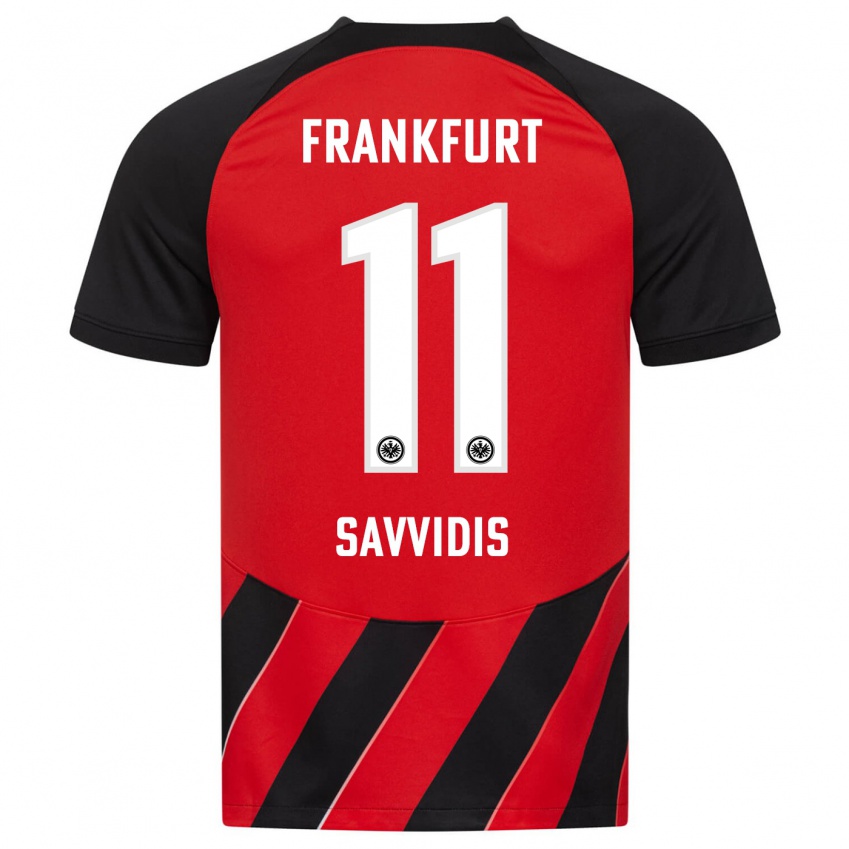 Niño Camiseta Rafail Savvidis #11 Negro Rojo 1ª Equipación 2023/24 La Camisa México