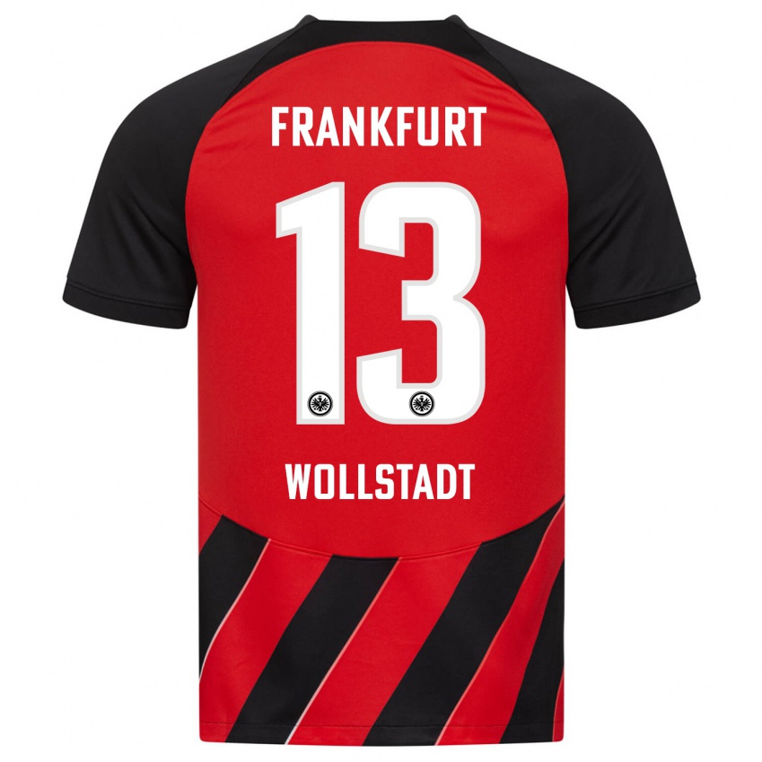 Niño Camiseta Fabio Wollstadt #13 Negro Rojo 1ª Equipación 2023/24 La Camisa México