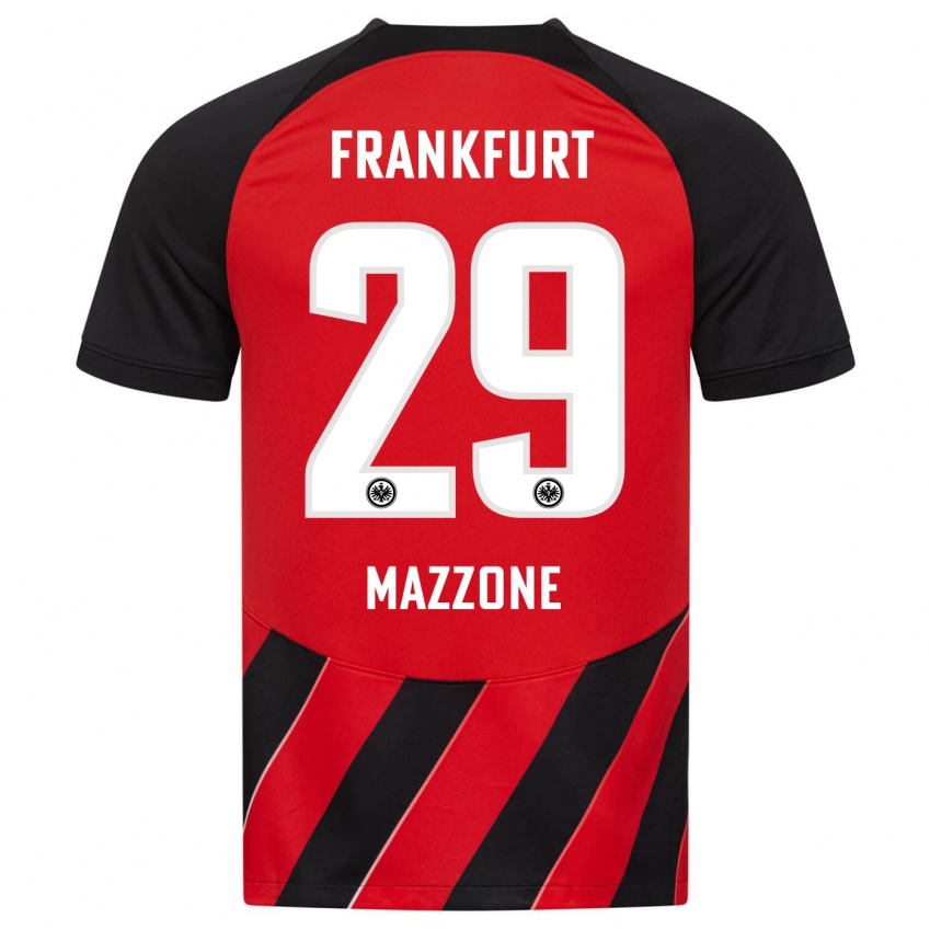 Niño Camiseta Matteo Mazzone #29 Negro Rojo 1ª Equipación 2023/24 La Camisa México