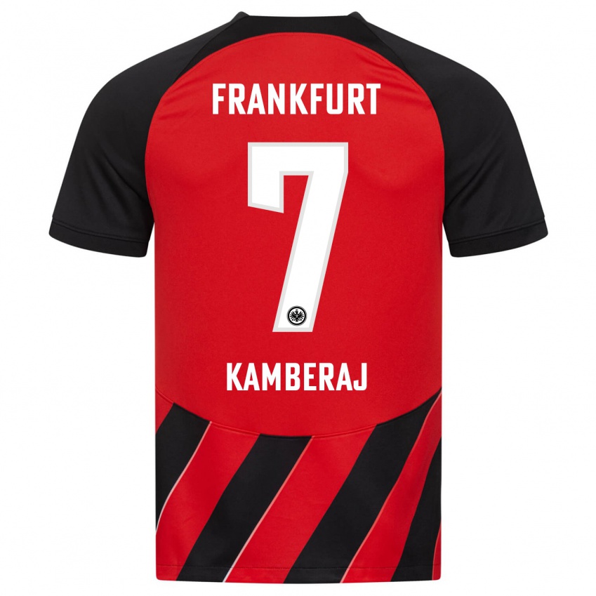 Niño Camiseta Donart Kamberaj #7 Negro Rojo 1ª Equipación 2023/24 La Camisa México