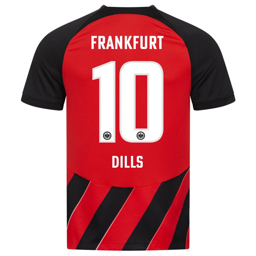 Niño Camiseta Marvin Dills #10 Negro Rojo 1ª Equipación 2023/24 La Camisa México