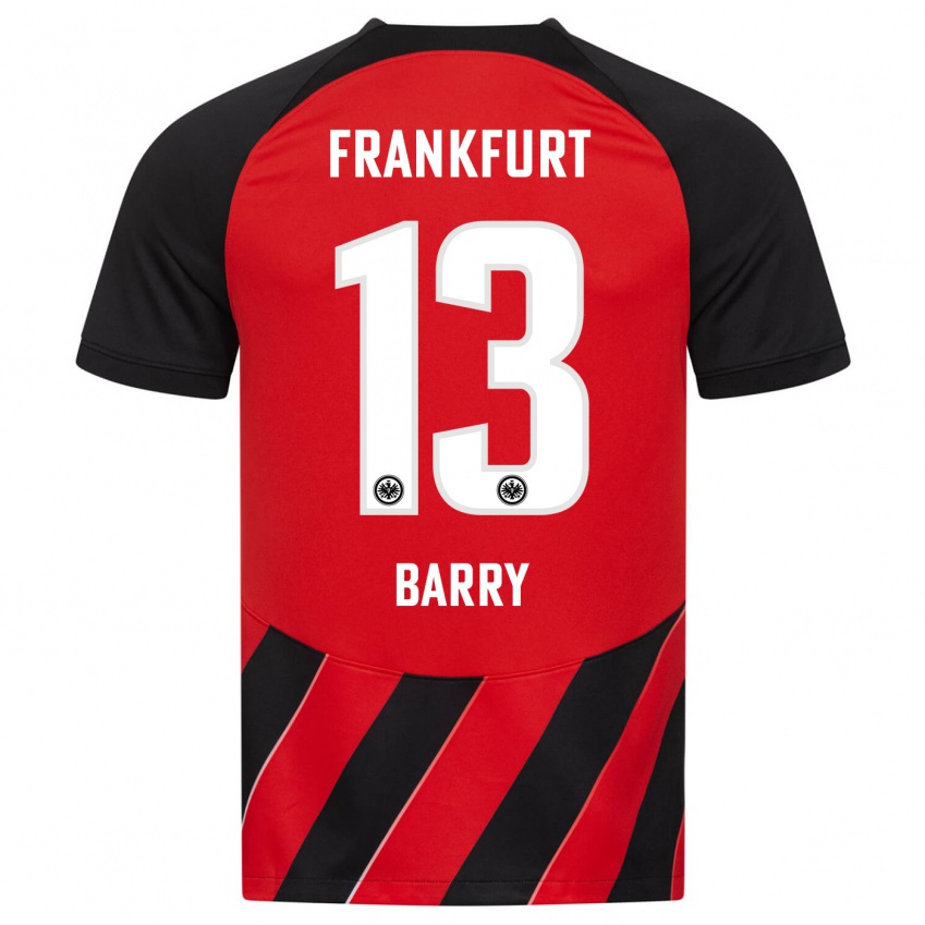 Niño Camiseta Jasha Barry #13 Negro Rojo 1ª Equipación 2023/24 La Camisa México