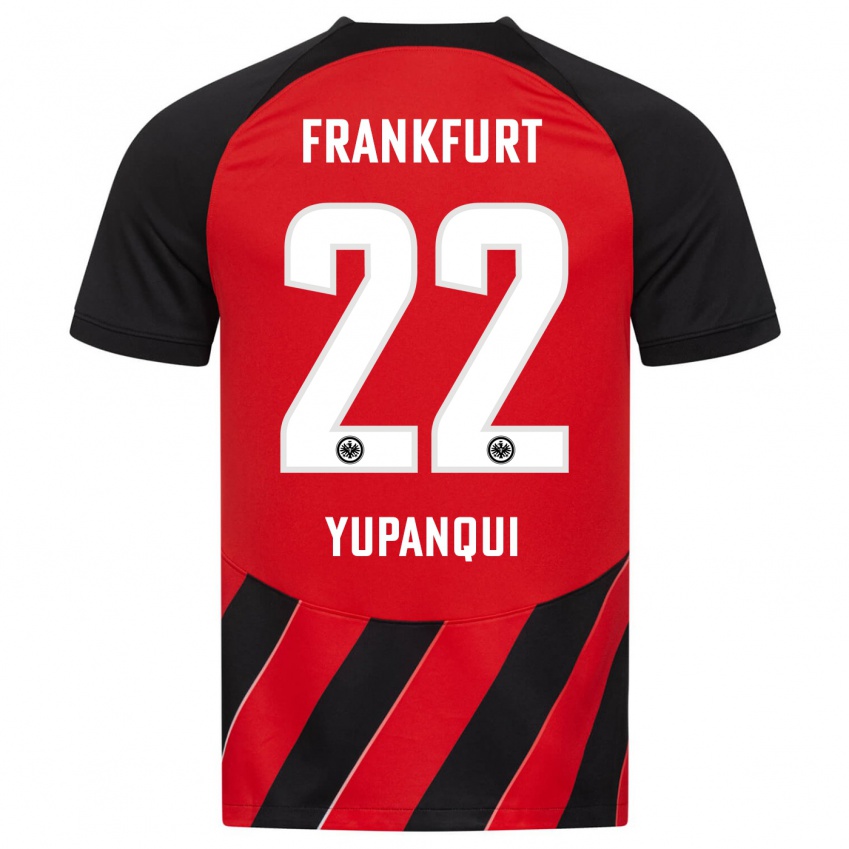 Niño Camiseta Philipp Eisele Yupanqui #22 Negro Rojo 1ª Equipación 2023/24 La Camisa México