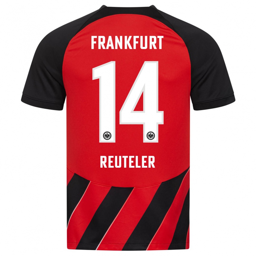 Niño Camiseta Geraldine Reuteler #14 Negro Rojo 1ª Equipación 2023/24 La Camisa México