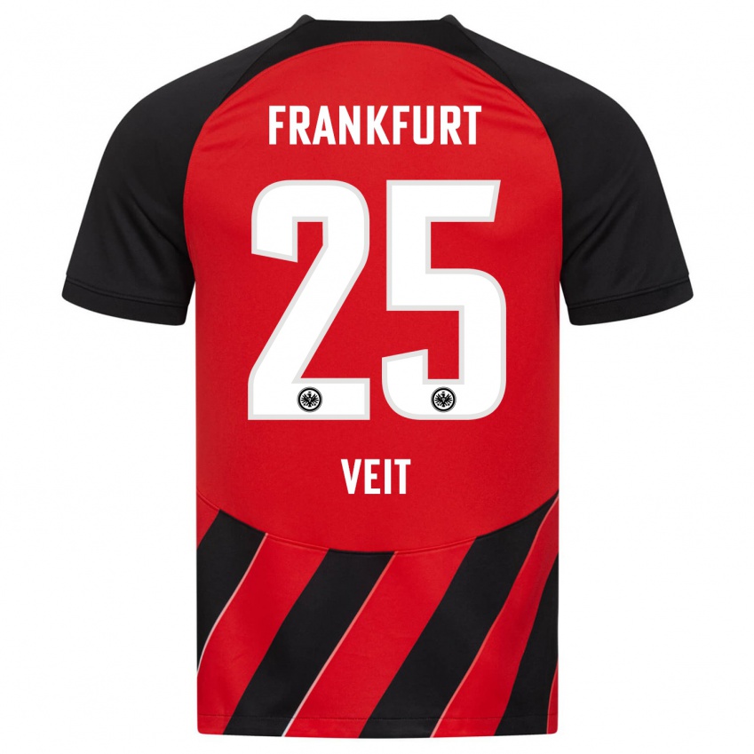 Niño Camiseta Jella Veit #25 Negro Rojo 1ª Equipación 2023/24 La Camisa México