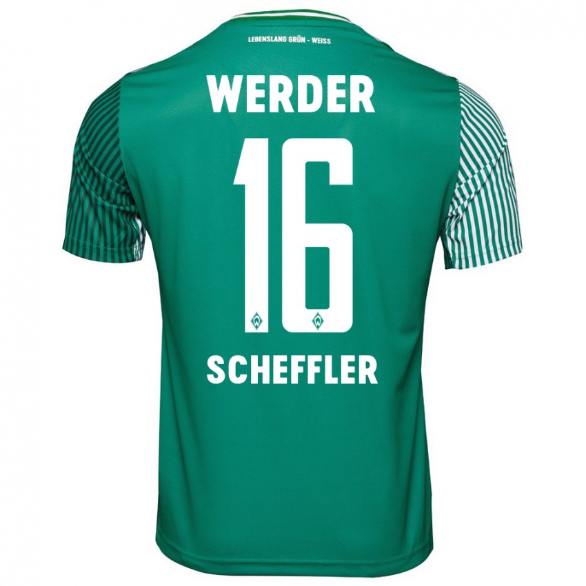 Niño Camiseta Ian Scheffler #16 Verde 1ª Equipación 2023/24 La Camisa México
