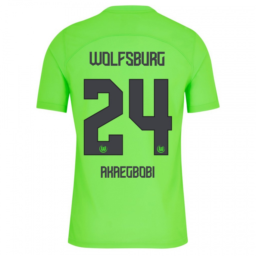 Niño Camiseta Jonathan Akaegbobi #24 Verde 1ª Equipación 2023/24 La Camisa México