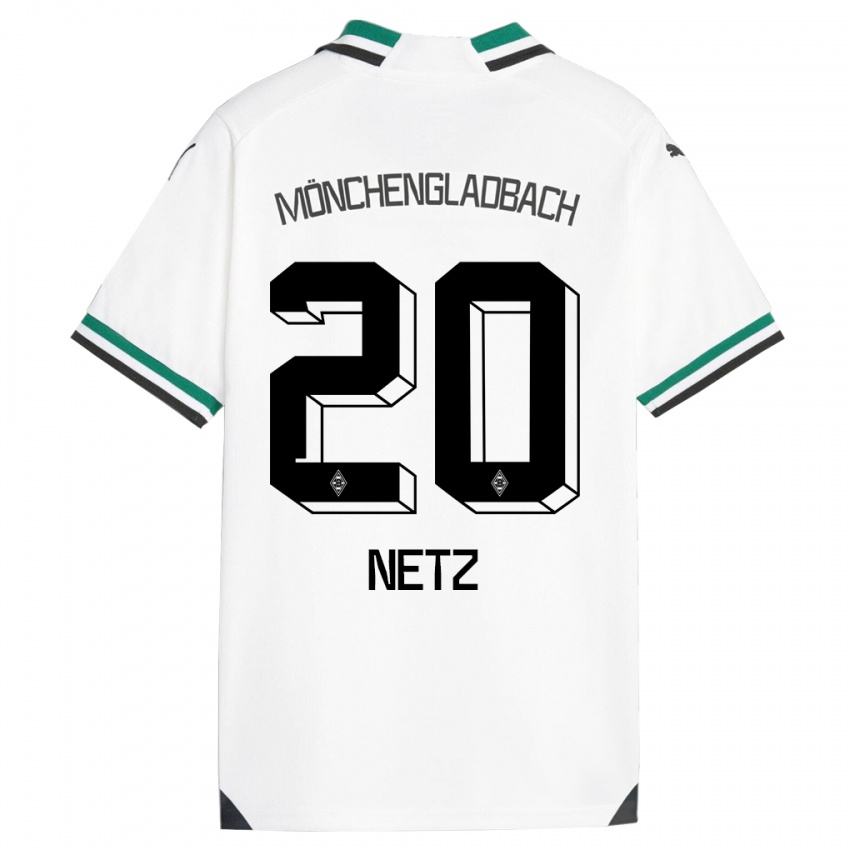 Niño Camiseta Luca Netz #20 Blanco Verde 1ª Equipación 2023/24 La Camisa México