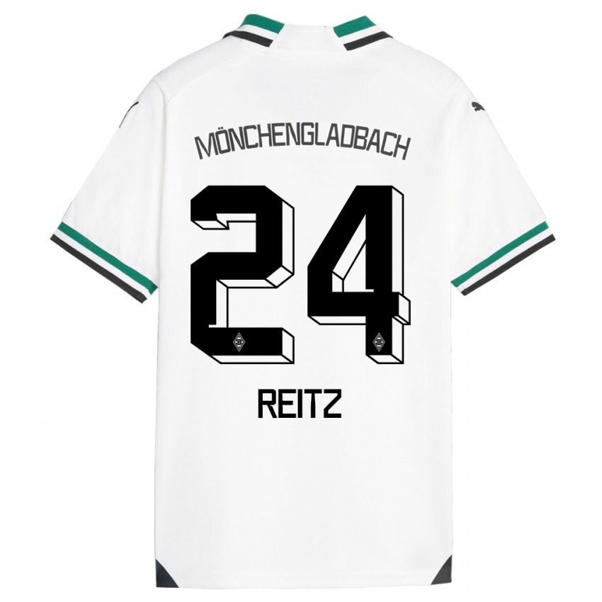 Niño Camiseta Tony Reitz #24 Blanco Verde 1ª Equipación 2023/24 La Camisa México