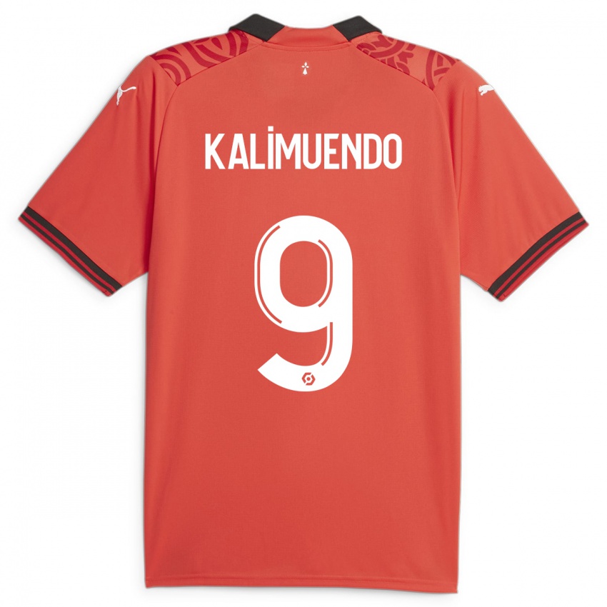 Niño Camiseta Arnaud Kalimuendo #9 Rojo 1ª Equipación 2023/24 La Camisa México