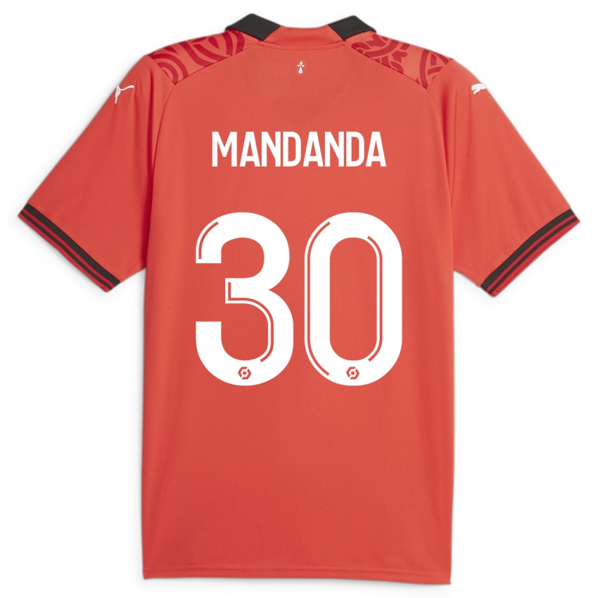 Niño Camiseta Steve Mandanda #30 Rojo 1ª Equipación 2023/24 La Camisa México