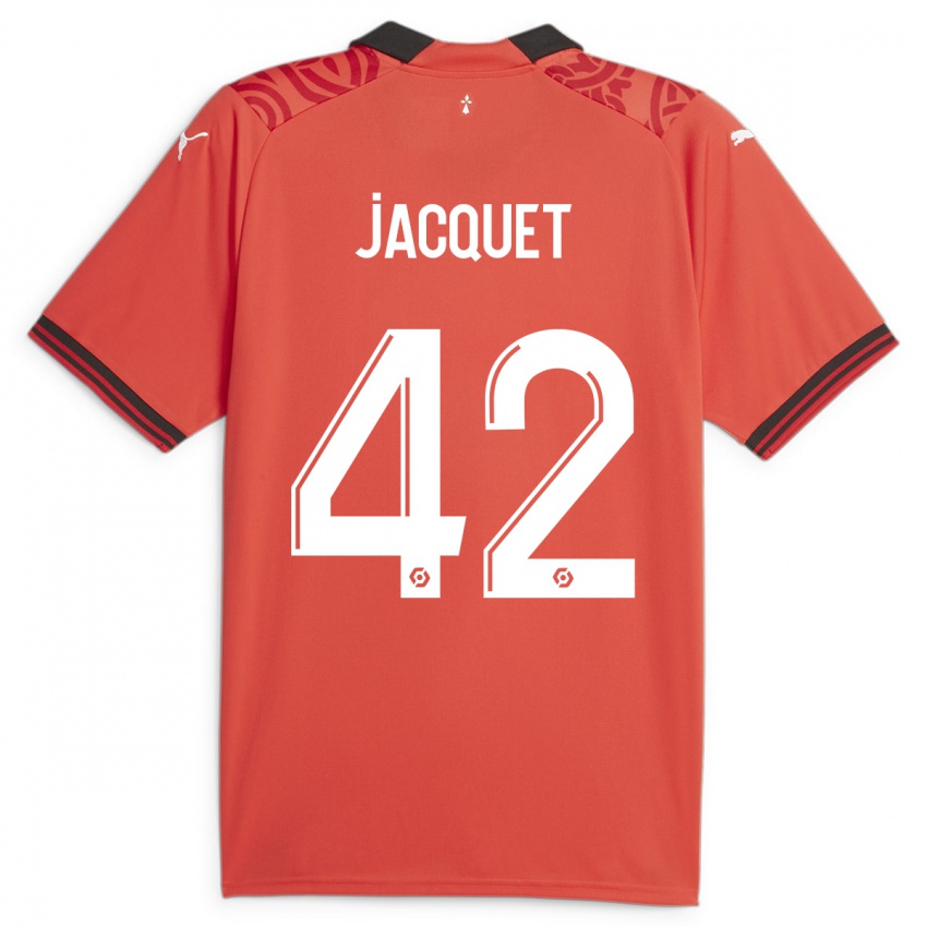 Niño Camiseta Jérémy Jacquet #42 Rojo 1ª Equipación 2023/24 La Camisa México