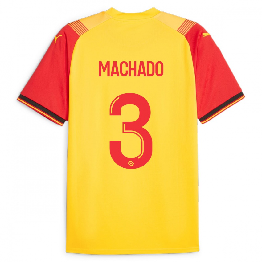 Niño Camiseta Deiver Machado #3 Amarillo 1ª Equipación 2023/24 La Camisa México