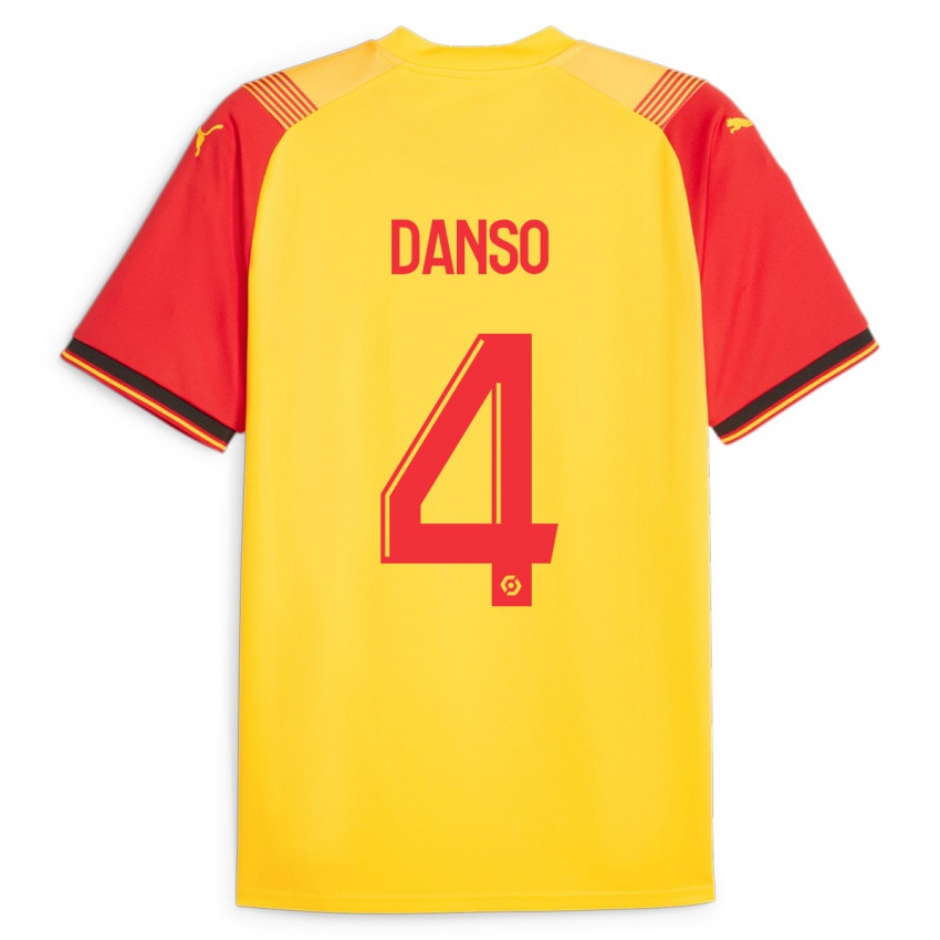 Niño Camiseta Kevin Danso #4 Amarillo 1ª Equipación 2023/24 La Camisa México