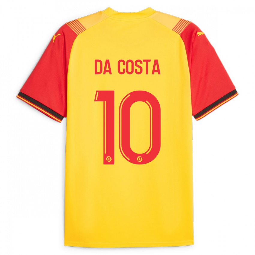 Niño Camiseta David Pereira Da Costa #10 Amarillo 1ª Equipación 2023/24 La Camisa México