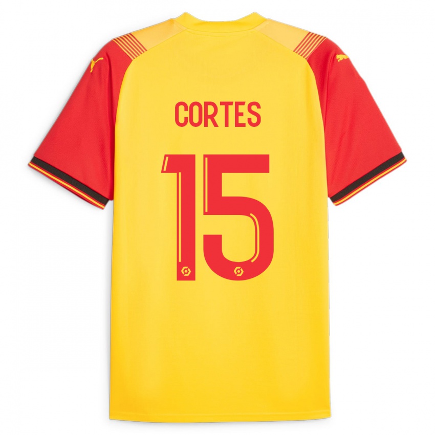 Niño Camiseta Óscar Cortés #15 Amarillo 1ª Equipación 2023/24 La Camisa México