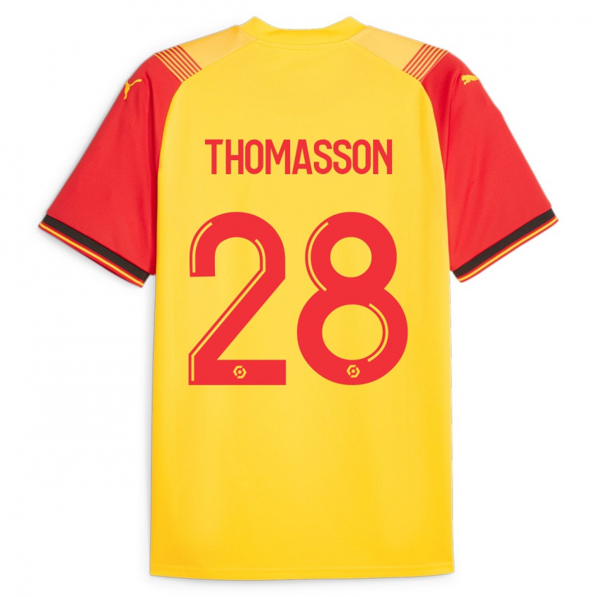 Niño Camiseta Adrien Thomasson #28 Amarillo 1ª Equipación 2023/24 La Camisa México