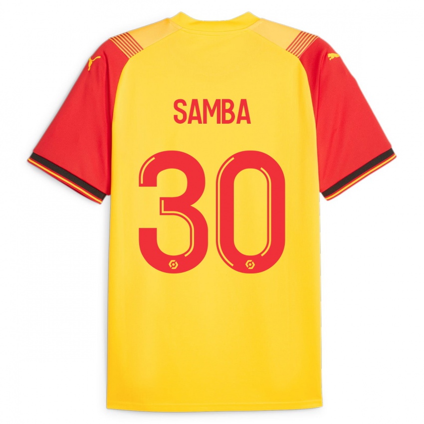 Niño Camiseta Brice Samba #30 Amarillo 1ª Equipación 2023/24 La Camisa México