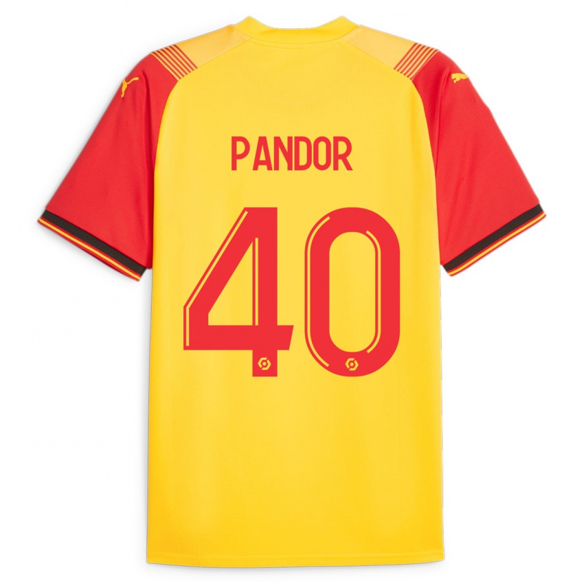 Niño Camiseta Yannick Pandor #40 Amarillo 1ª Equipación 2023/24 La Camisa México