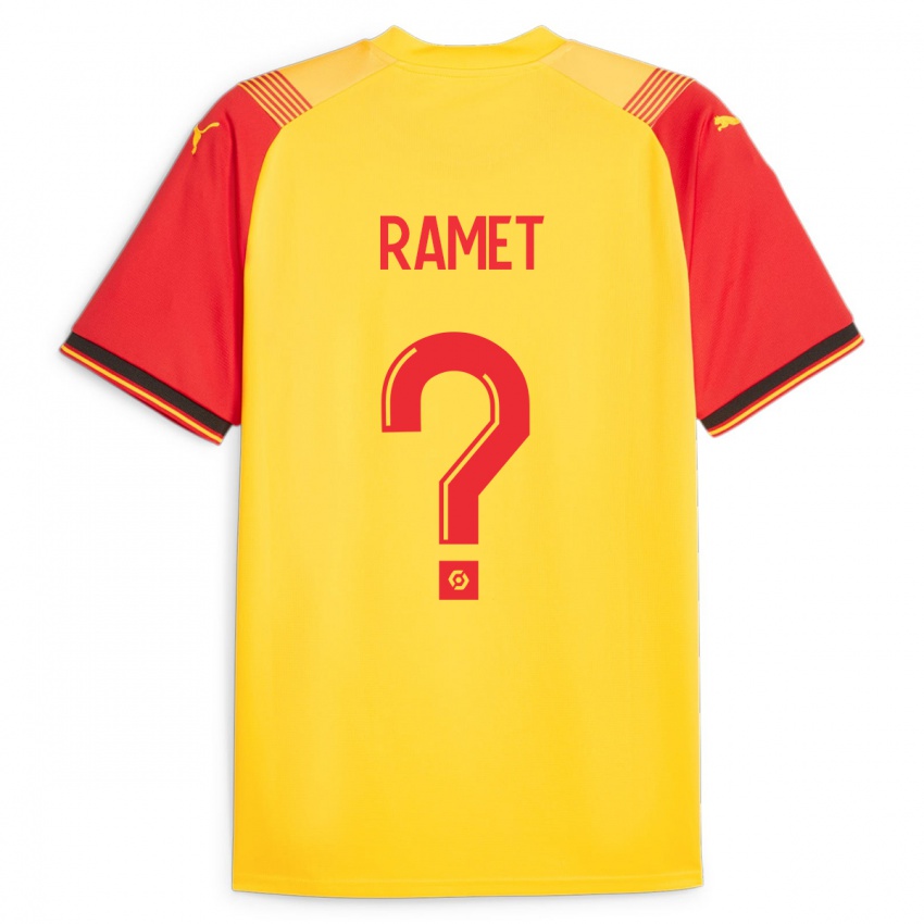 Niño Camiseta Simon Ramet #0 Amarillo 1ª Equipación 2023/24 La Camisa México