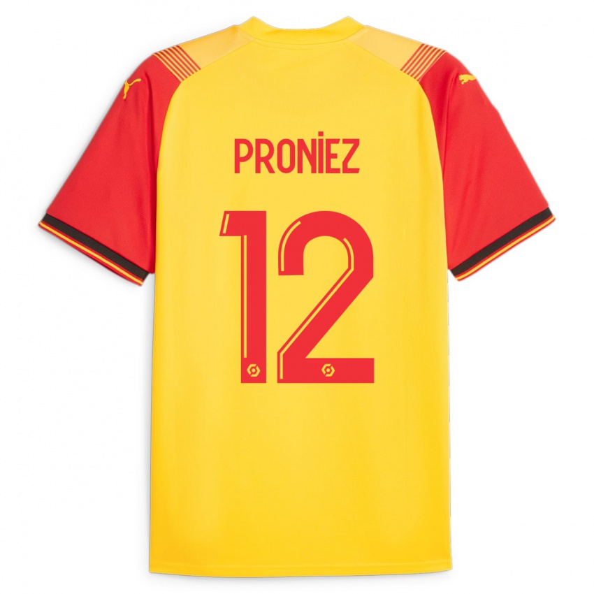 Niño Camiseta Fany Proniez #12 Amarillo 1ª Equipación 2023/24 La Camisa México