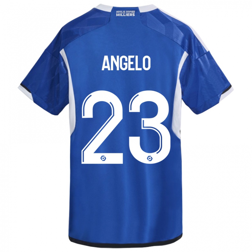 Niño Camiseta Ângelo #23 Azul 1ª Equipación 2023/24 La Camisa México