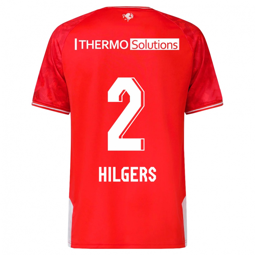 Niño Camiseta Mees Hilgers #2 Rojo 1ª Equipación 2023/24 La Camisa México