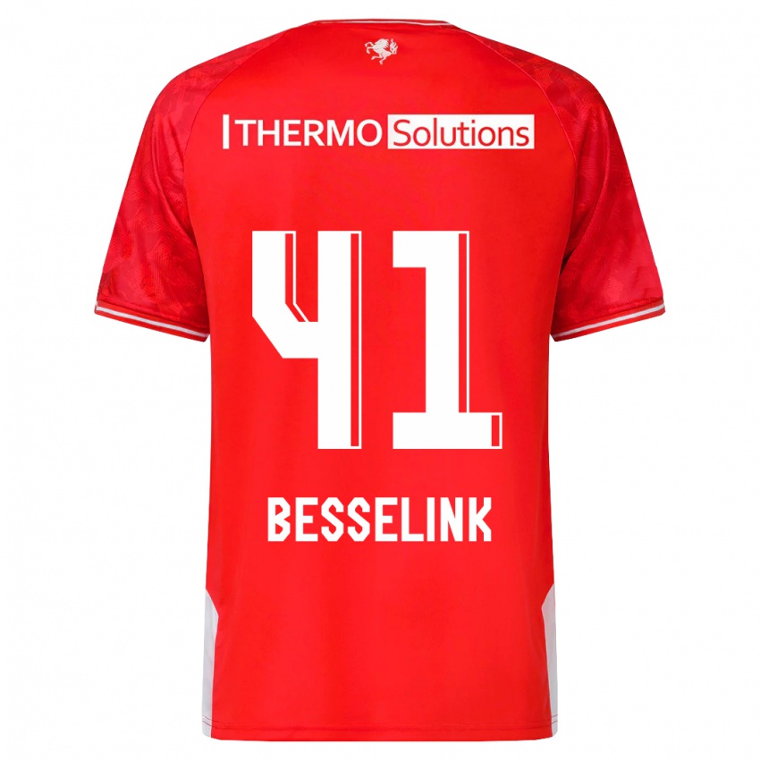 Niño Camiseta Gijs Besselink #41 Rojo 1ª Equipación 2023/24 La Camisa México