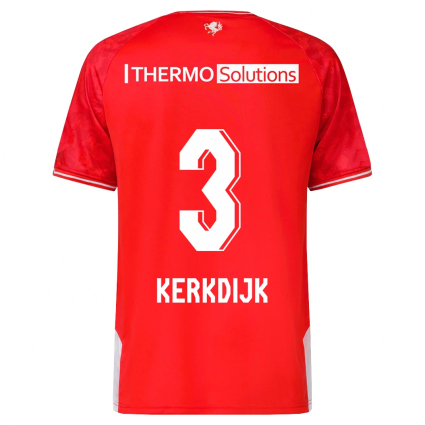 Niño Camiseta Danique Kerkdijk #3 Rojo 1ª Equipación 2023/24 La Camisa México