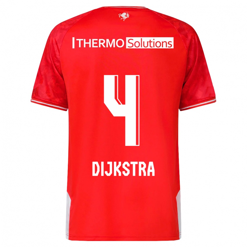 Niño Camiseta Caitlin Dijkstra #4 Rojo 1ª Equipación 2023/24 La Camisa México