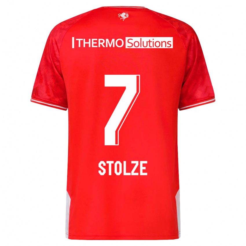 Niño Camiseta Anna-Lena Stolze #7 Rojo 1ª Equipación 2023/24 La Camisa México