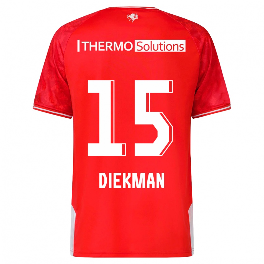 Niño Camiseta Jill Diekman #15 Rojo 1ª Equipación 2023/24 La Camisa México