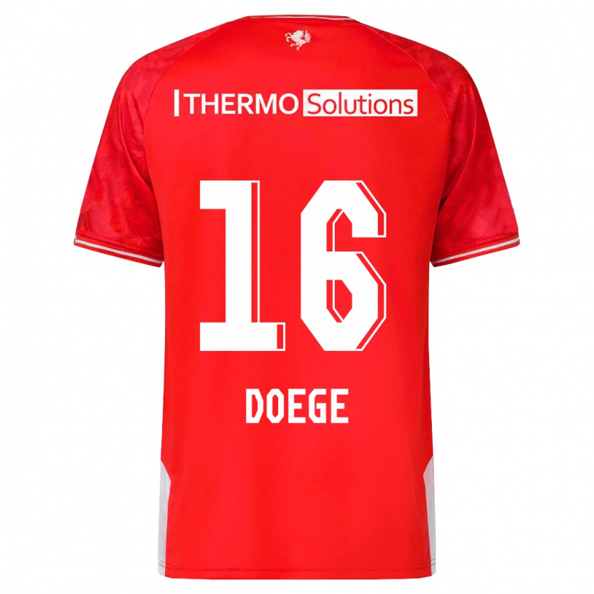 Niño Camiseta Leonie Doege #16 Rojo 1ª Equipación 2023/24 La Camisa México