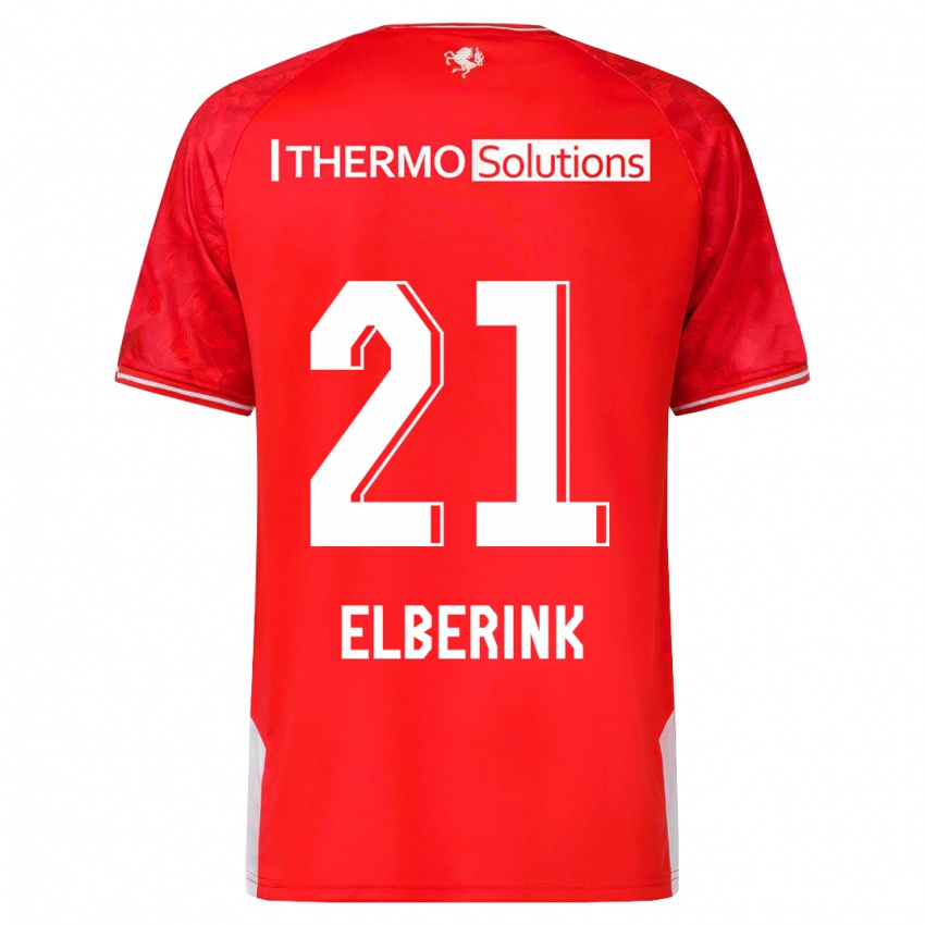 Niño Camiseta Eva Oude Elberink #21 Rojo 1ª Equipación 2023/24 La Camisa México