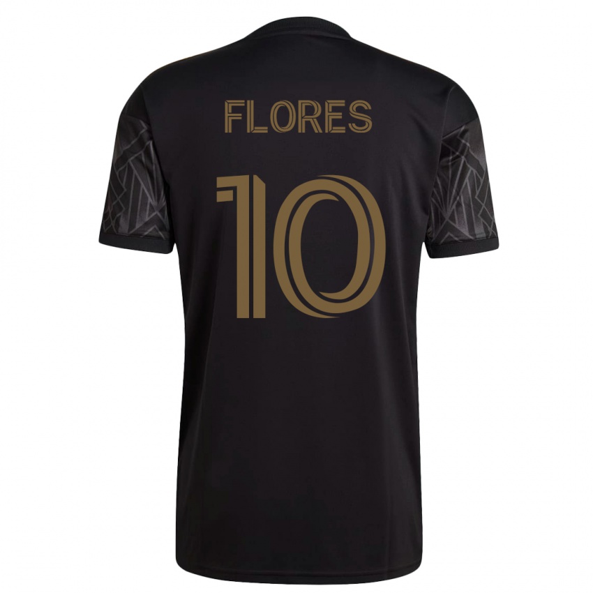 Niño Camiseta Leonardo Flores #10 Negro 1ª Equipación 2023/24 La Camisa México