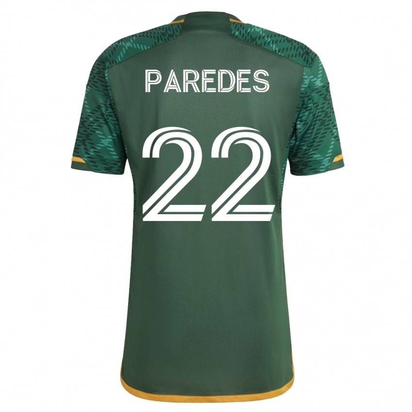 Niño Camiseta Cristhian Paredes #22 Verde 1ª Equipación 2023/24 La Camisa México