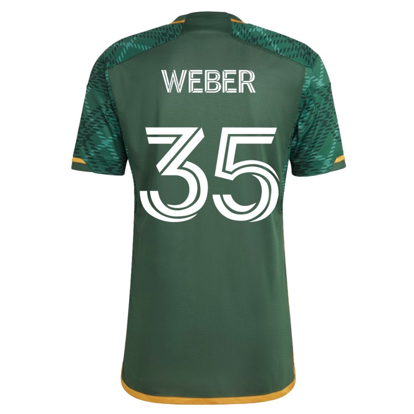 Niño Camiseta Tristan Weber #35 Verde 1ª Equipación 2023/24 La Camisa México