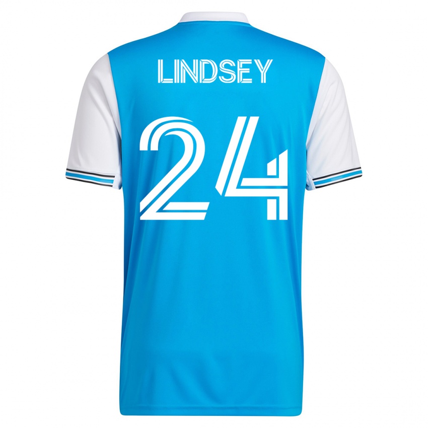 Niño Camiseta Jaylin Lindsey #24 Azul 1ª Equipación 2023/24 La Camisa México