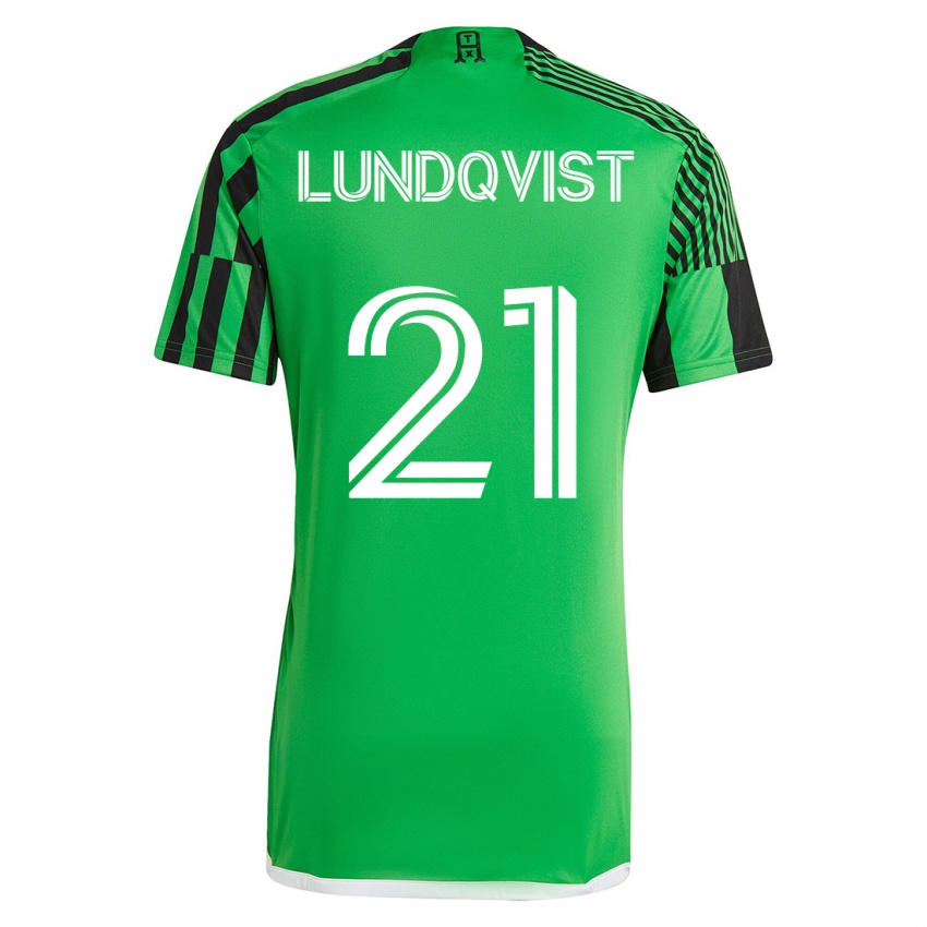 Niño Camiseta Adam Lundqvist #21 Verde Negro 1ª Equipación 2023/24 La Camisa México