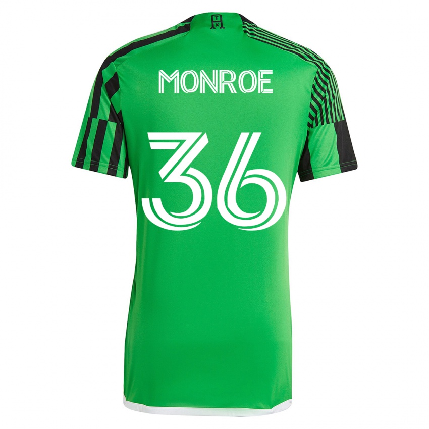 Niño Camiseta Greg Monroe #36 Verde Negro 1ª Equipación 2023/24 La Camisa México