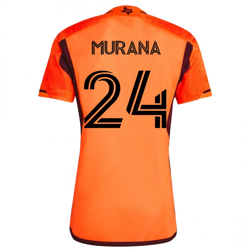 Niño Camiseta Mujeeb Murana #24 Naranja 1ª Equipación 2023/24 La Camisa México