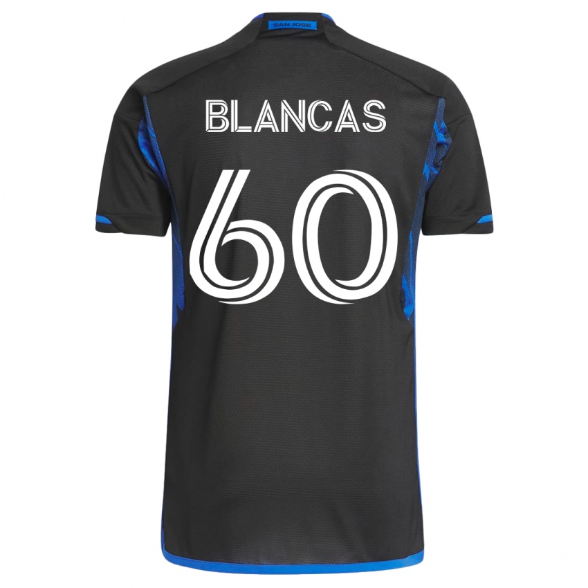 Niño Camiseta Eduardo Blancas #60 Azul Negro 1ª Equipación 2023/24 La Camisa México