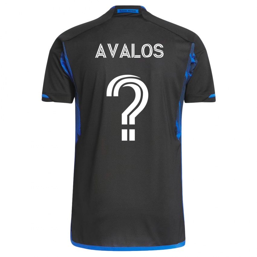 Niño Camiseta Lorenzo Avalos #0 Azul Negro 1ª Equipación 2023/24 La Camisa México