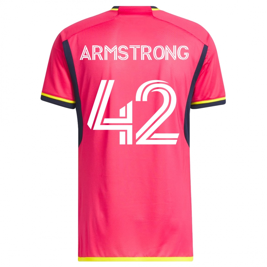 Niño Camiseta Ezra Armstrong #42 Rosa 1ª Equipación 2023/24 La Camisa México